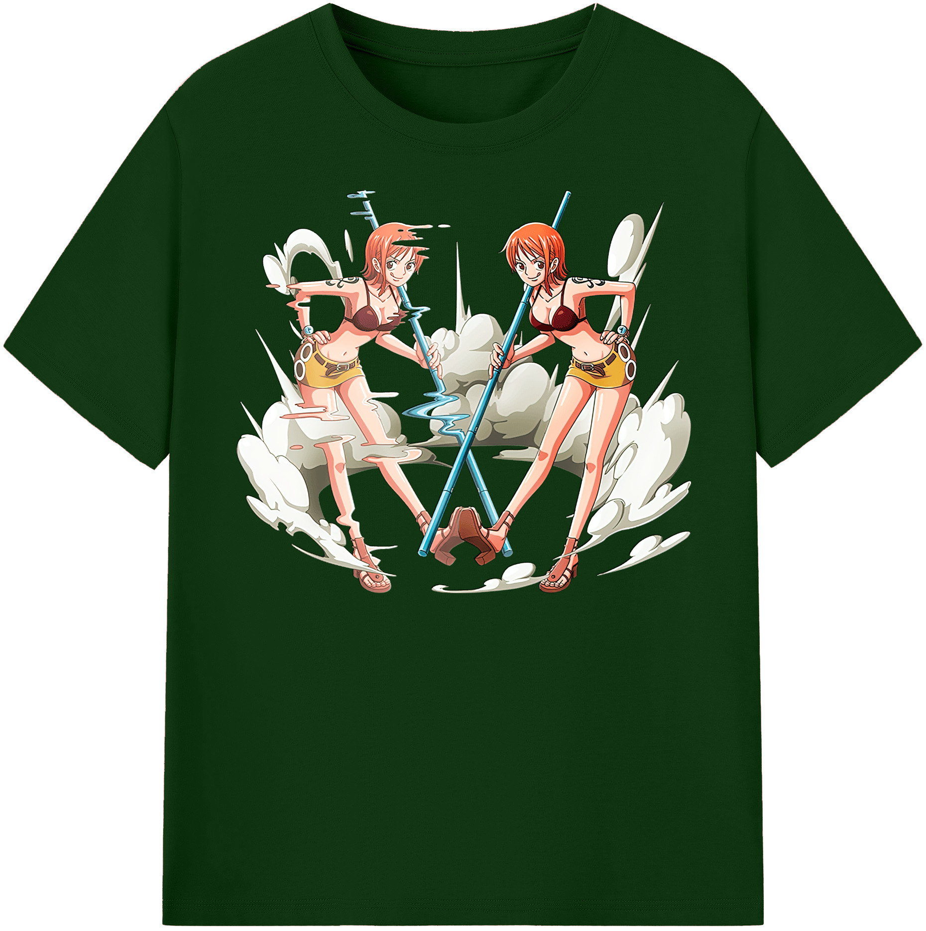 ワンピース ナミ ONE PIECE Nami 綿100％半袖Tシャツ（フロントプリント）